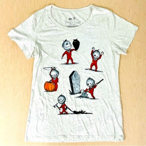 Cavity Colors Tops - New TRICK r TREAT Tee Womens 2XL Sam Halloween Seasons Greetings T-Shirt Horror